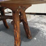 Table and 6 brutalist stools 1970