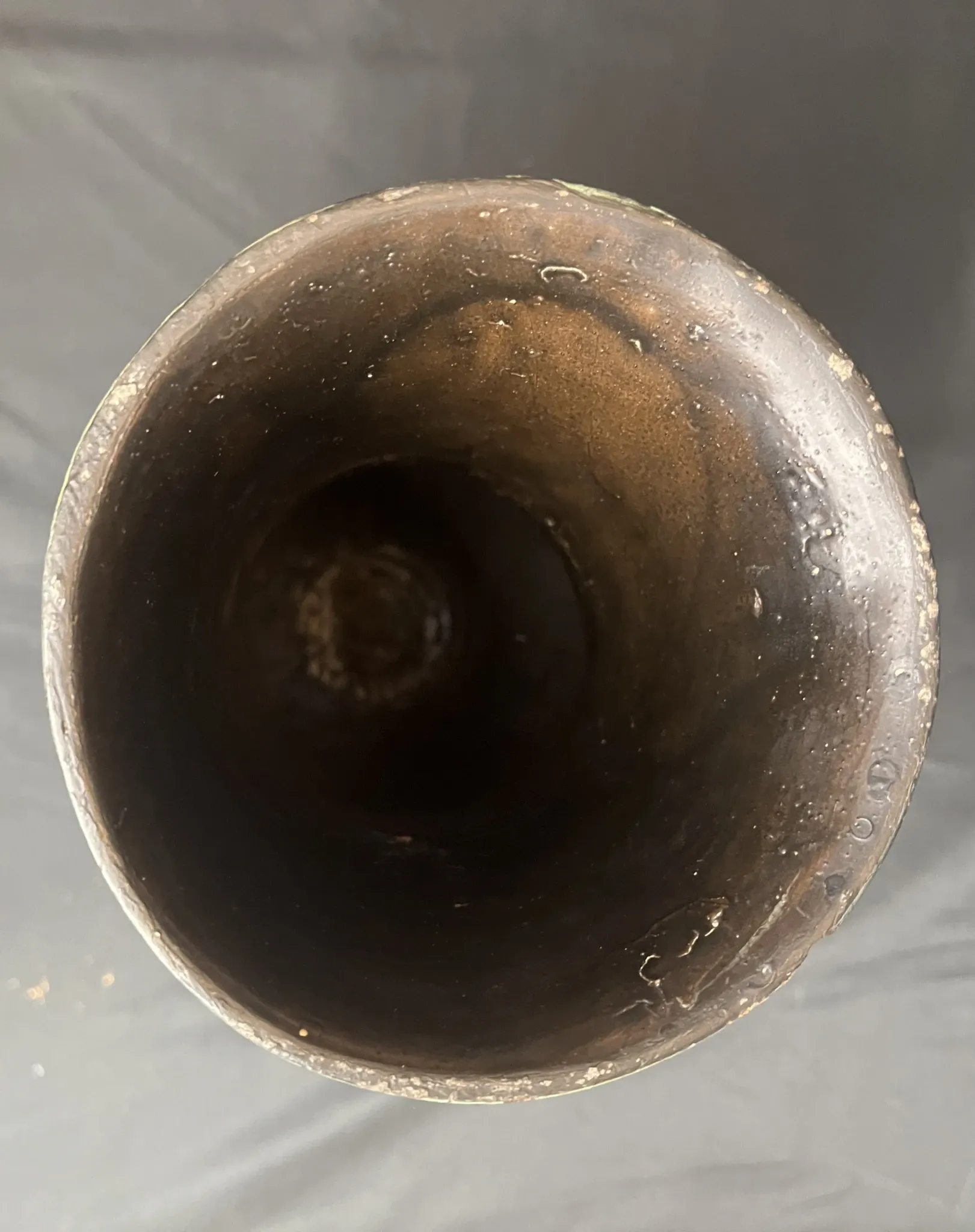 Patinated terracotta vase in ancient Greek style, 20th century.