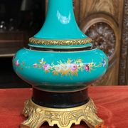 Lamp. Rare turquoise colour. Porcelain, gilded bronze.
