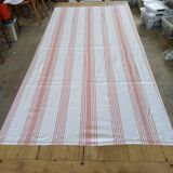 Nappe ancienne rose et blanche