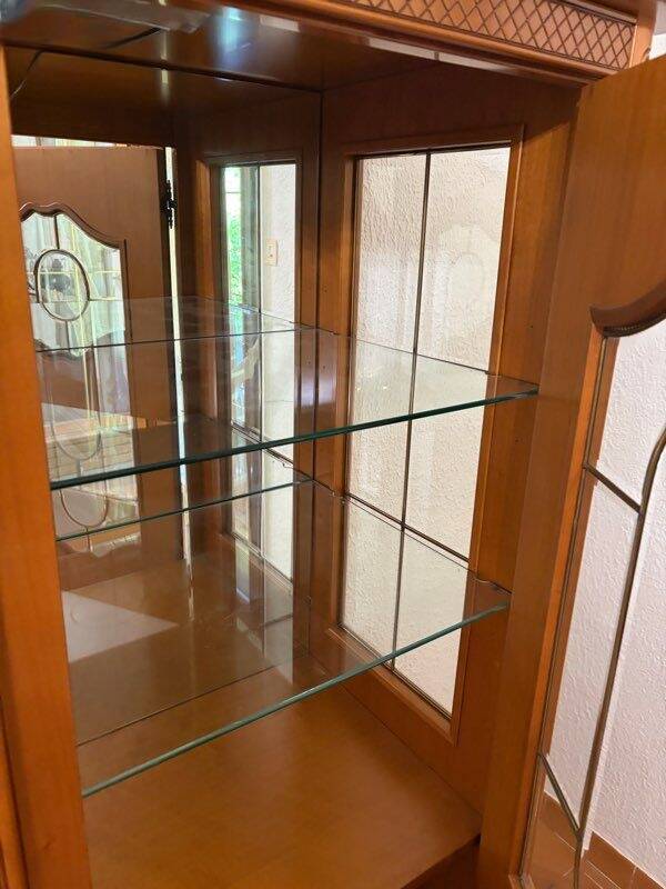 "Display cabinet, Louis XV cherry wood with two doors"