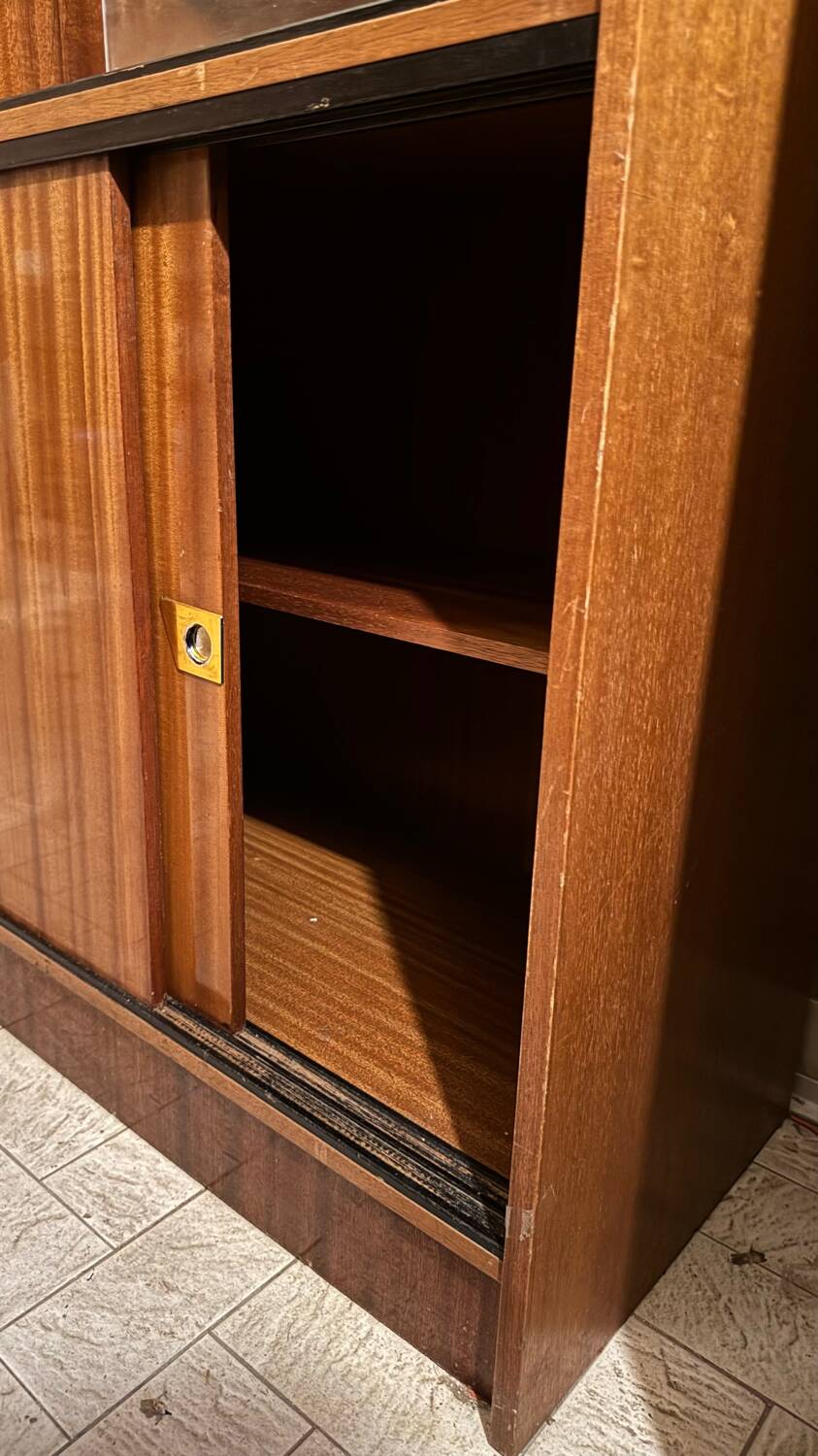 Vitrine en acajou verni 1960/70