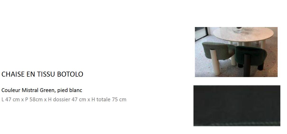 Botolo table chairs by Arflex