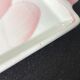 Gien earthenware cake dish, pink flower decoration, 1940s-50s