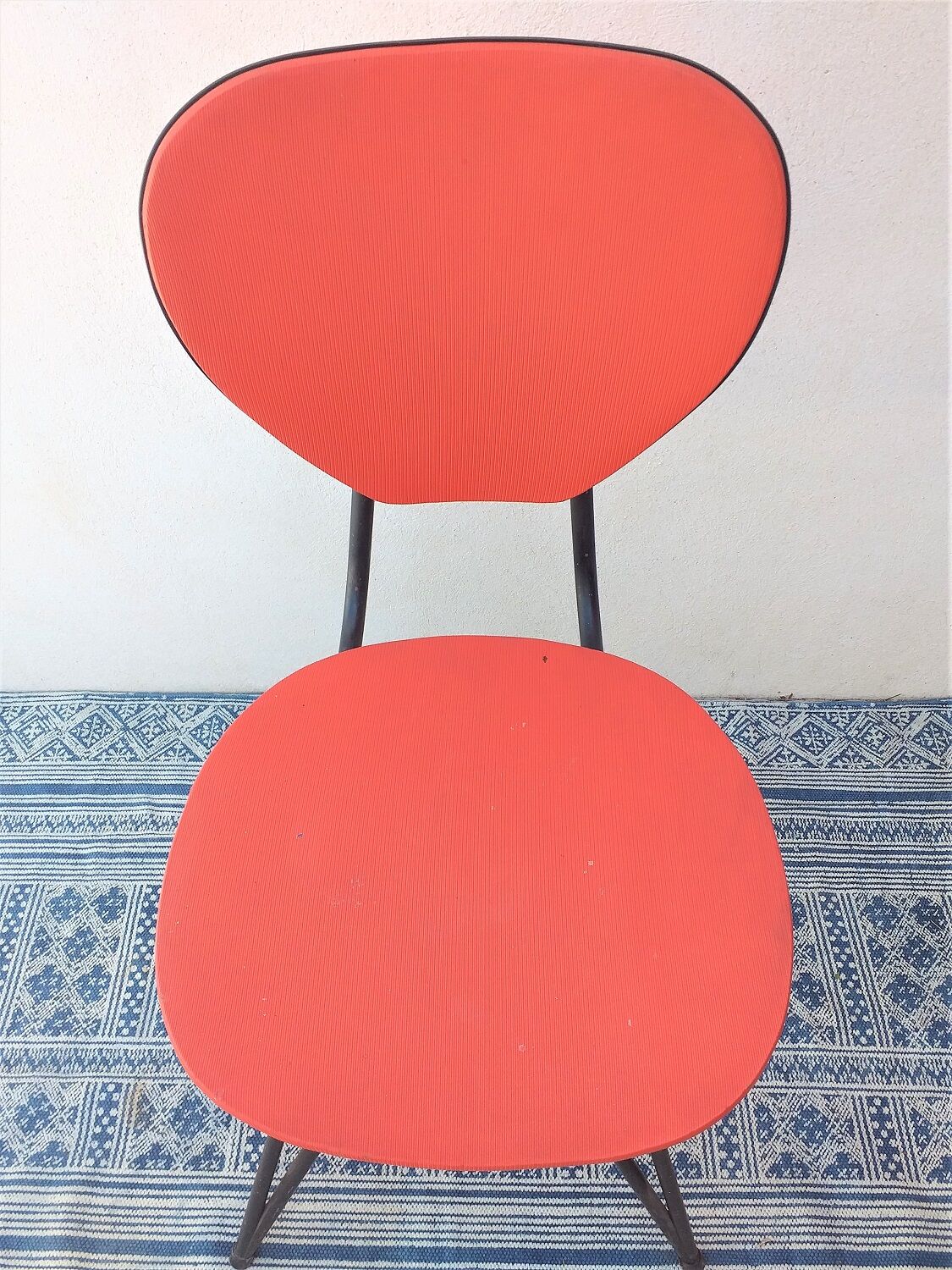 Chaise pieds eiffel vintage années 50