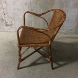 Rattan armchair 60s