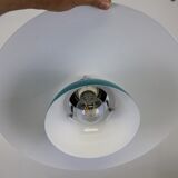 Blue-black lacquered ceiling lamp Denmark 1980