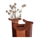 Trio of terracotta vases, unique pieces