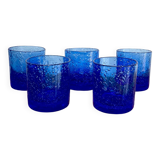 5 verres bullés vintage
