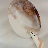 1920 French Antique Mother of Pearl and Shell Large Spoon
