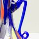 Vase Art Nouveau en Verre de Murano Bleu Produit par Toso, Italie
