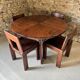 Table and 4 chairs set by Silvio Coppola for Fratelli Montina