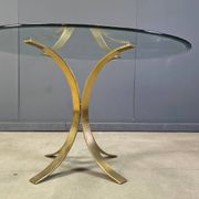 Vintage brass dining set by Belgochrom, 1970s