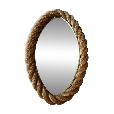 Miroir ovale en corde d'Audoux Minet