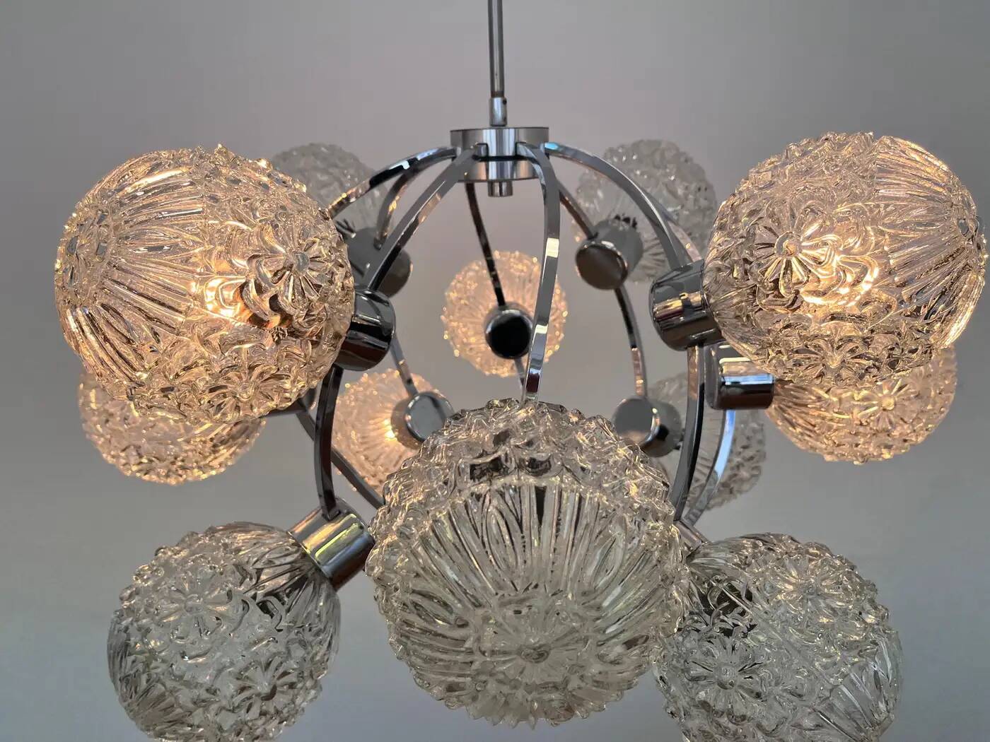 Large Galaxy Space Age Sputnik Chandelier by Richard Essig - Germany, 1970s