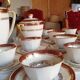 Vilatte Limoges Porcelain Coffee Service 13 Pieces, 11 People 1950
