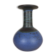 Vase scandinave à col plat céramique bleue