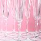 Set of 8 Crystal Vintage Champagne Flutes, Prosecco Clear Italian