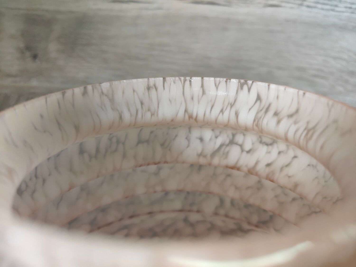 Lamp globe pink speckled glass