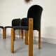 4 wooden and fabric chairs designed by Bruno Rey for Dietiker, vintage 70s