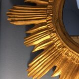 Mirror sun gilded wood 44 cm, 1960