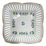 Vide-Poche en Porcelaine -Manufacture du Lys Royal avec décor aux Barbeaux