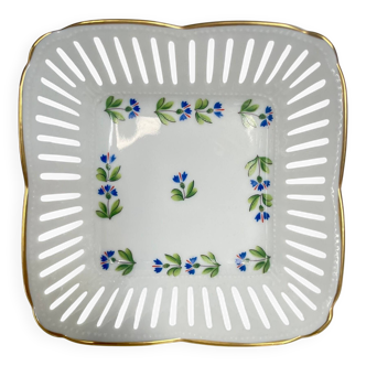 Porcelain Pocket Emptier - Manufacture du Lys Royal with Cornflower decoration