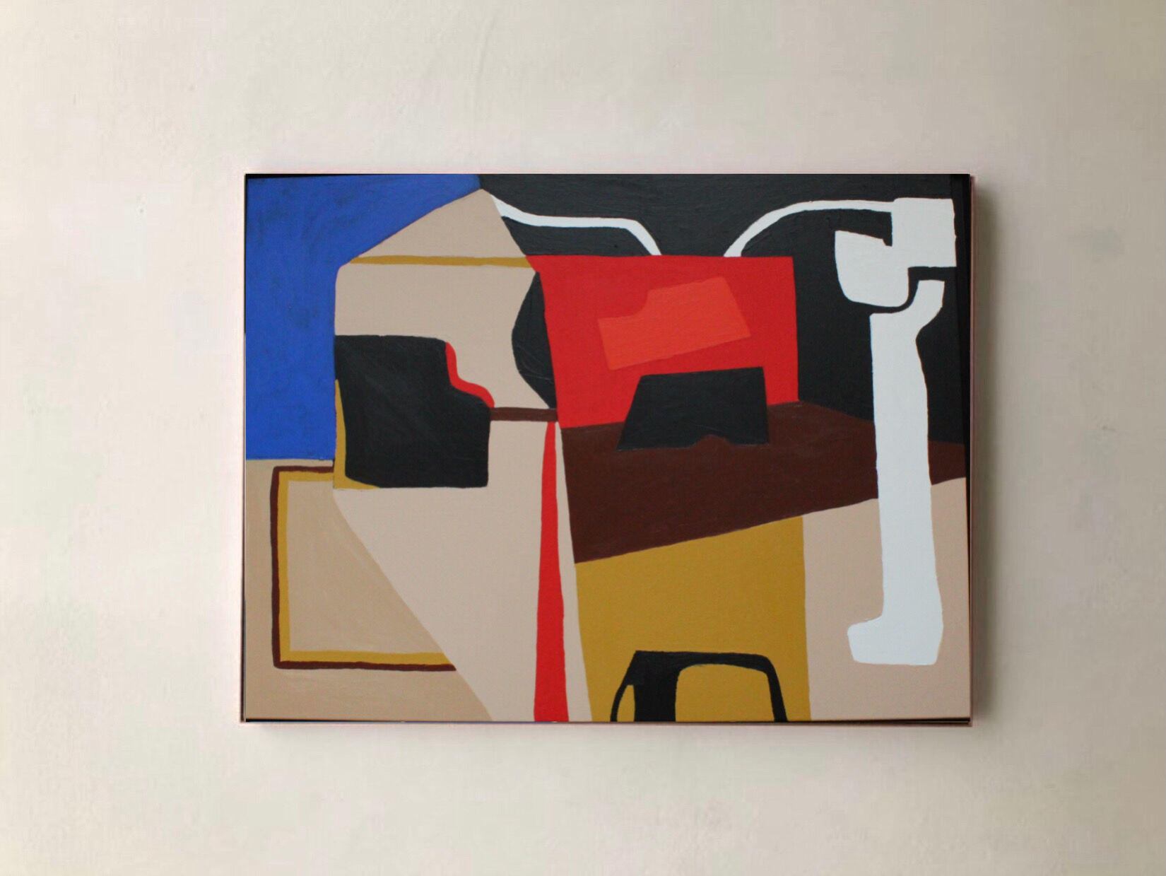 Original coloured abstract signed 100x80cm