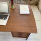 Scandinavian "boomerang" two-sided teak desk Midtjydsk Mobelfabrilk