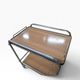 Vintage chrome bar cart/rolling table/tea trolley