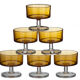 6 Ice or fruit cups in vintage orange glass 1970