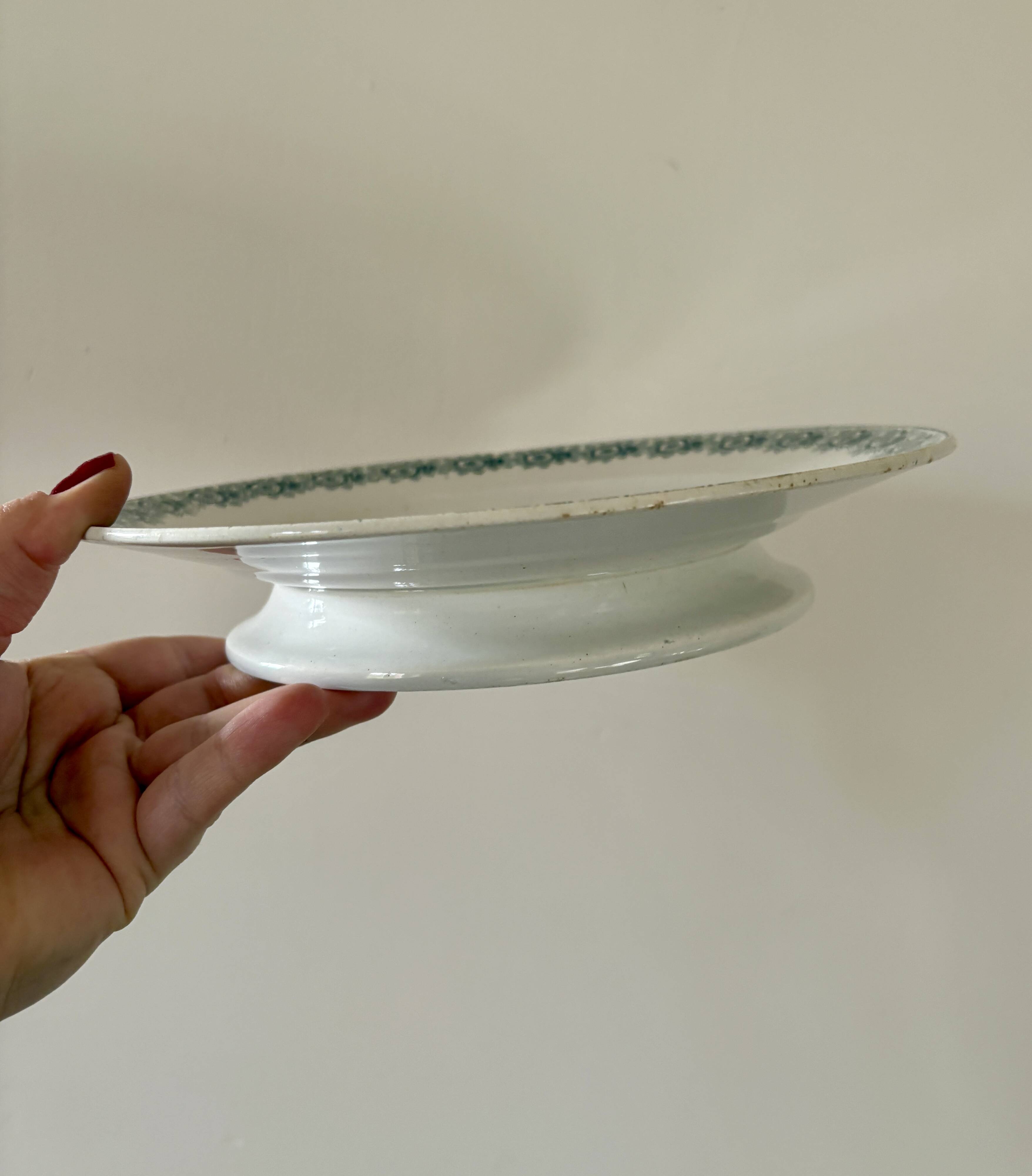 Compotier - footed plate in ironstone model Iberia from Saint Amand