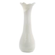 Mid-century modern vase, ivory white glass, Poland, 1970s