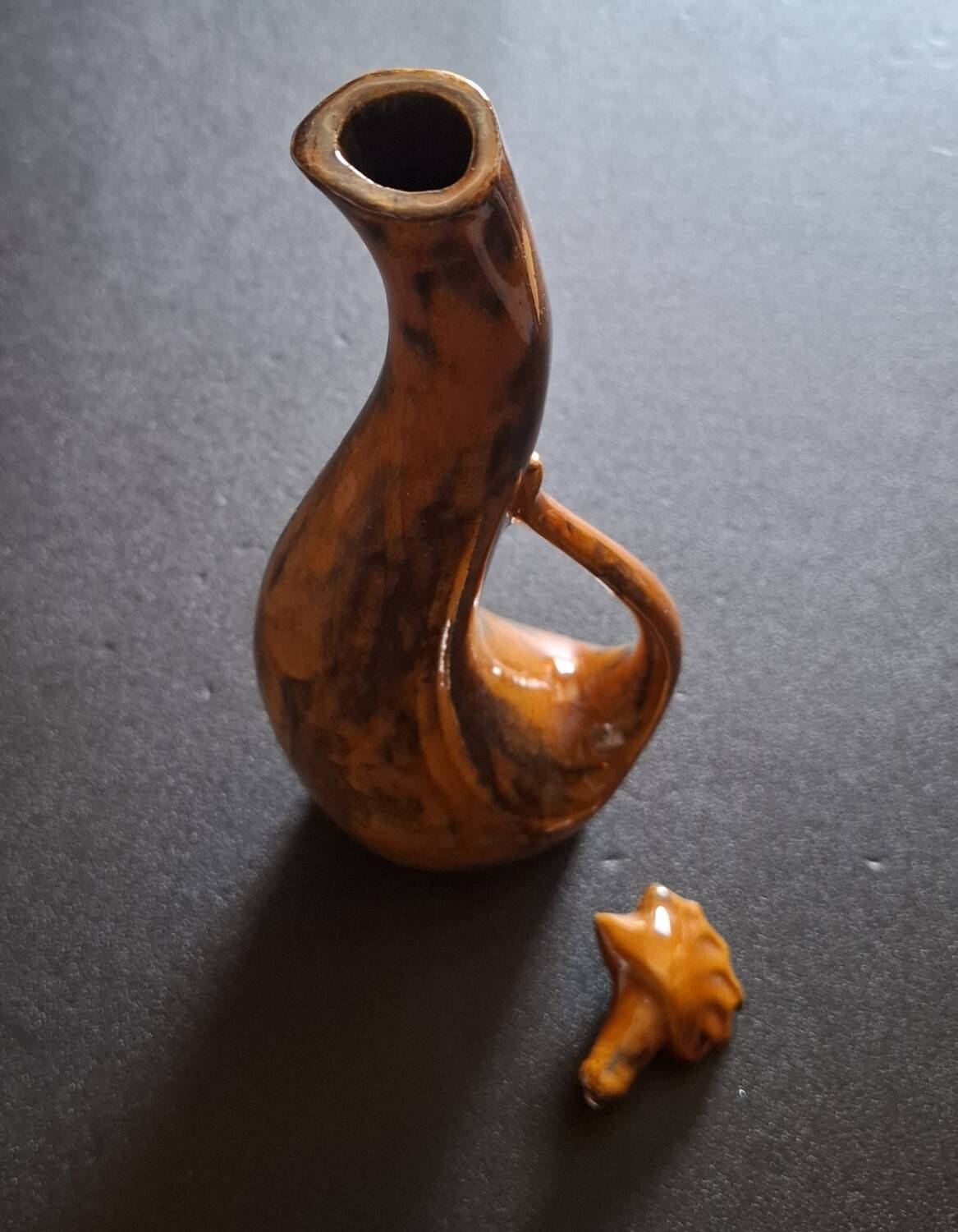 Vintage ceramic goat carafe