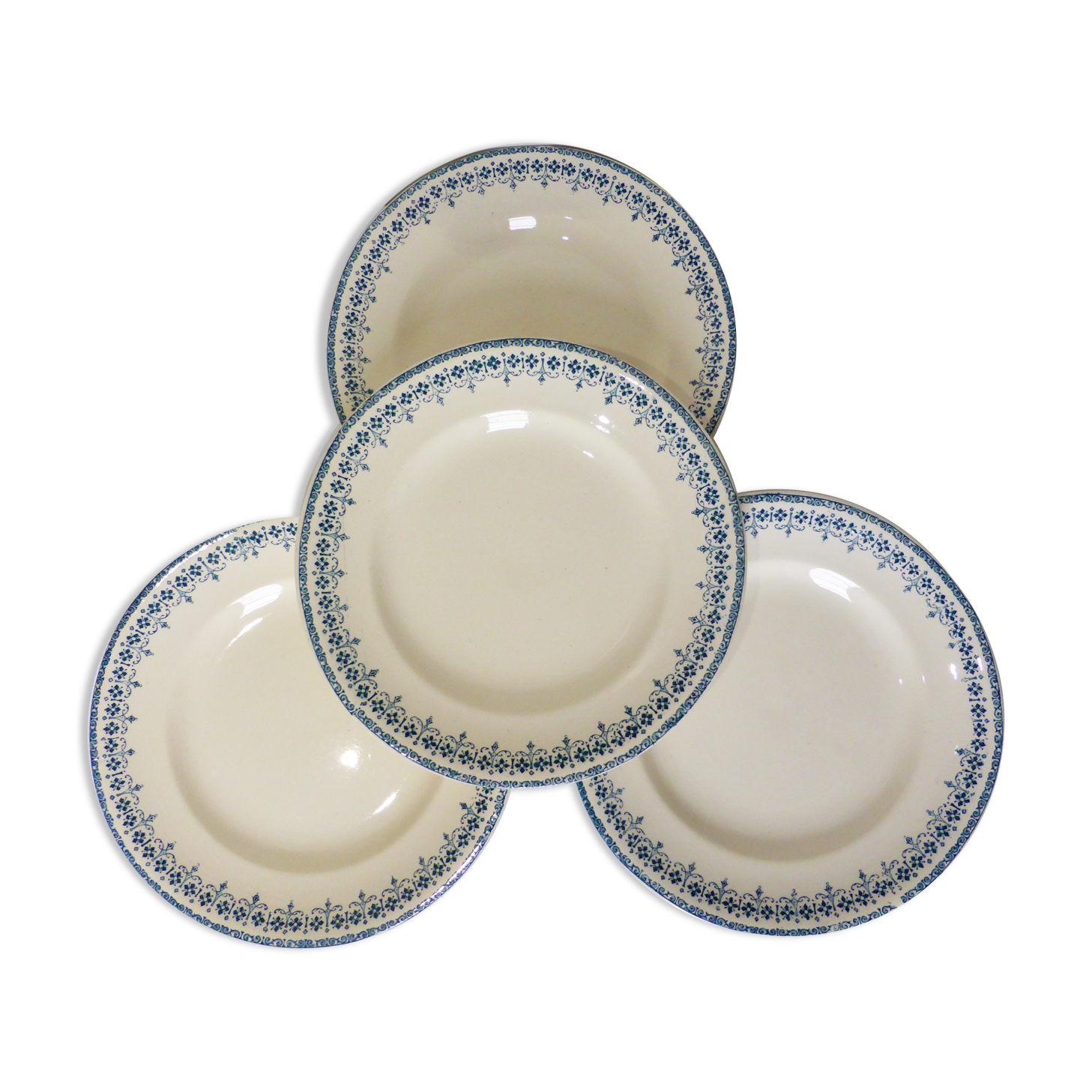 4 dessert plates from Longwy model Bordeaux 211227