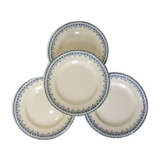 4 dessert plates from Longwy model Bordeaux 211227