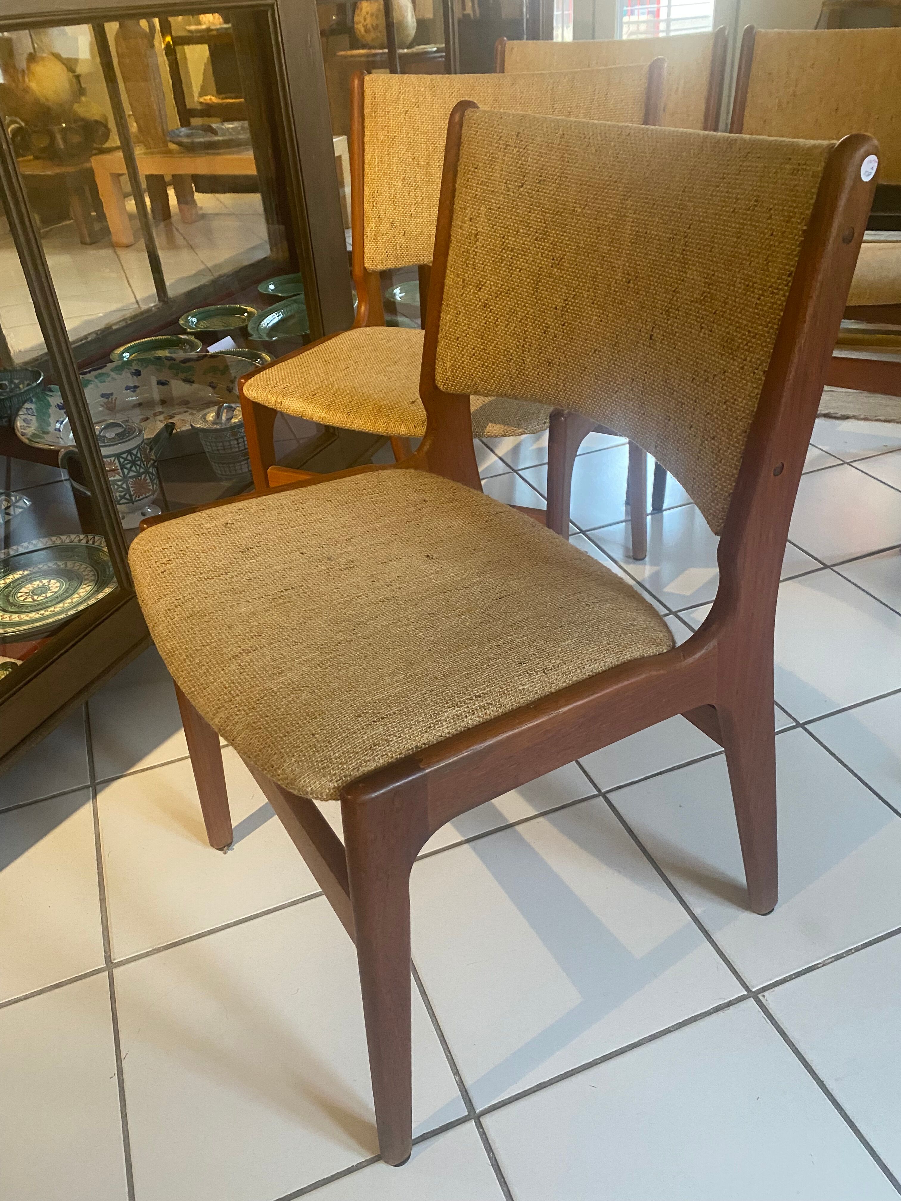 Set of 4 Scandinavian teak chairs