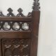 Gothic style carved oak chest bench, 19th century
