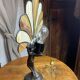 Glass fan lamp