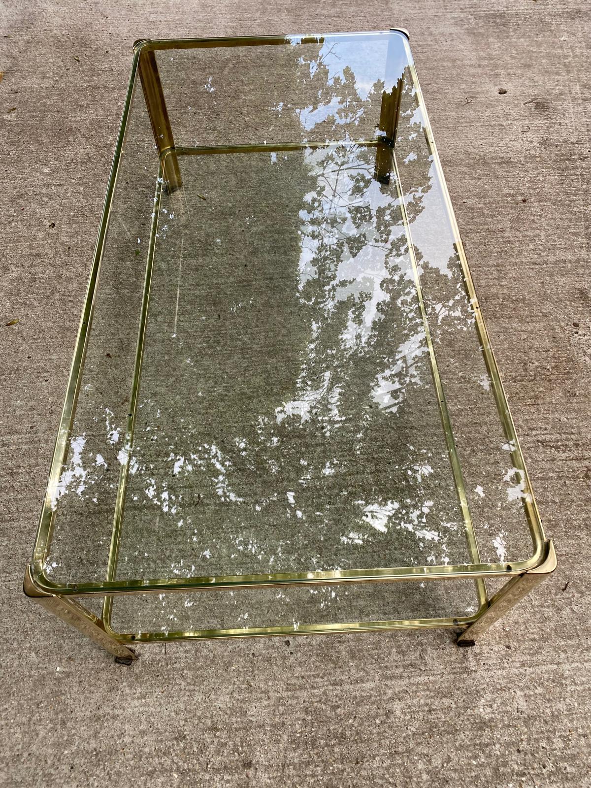 Bronze coffee table signed J.T. Lepelletier for Broncz 1960 111cm