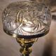 Large brass lamp with its crystal dome electricity redone in the 70s 50x22 cm