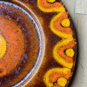 Large vintage glazed ceramic dish – Reiner Gehrig for Grünstadt