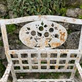 Paire de fauteuils en fer forgé