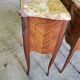 Pair of rosewood bedside tables with marble top n° 2