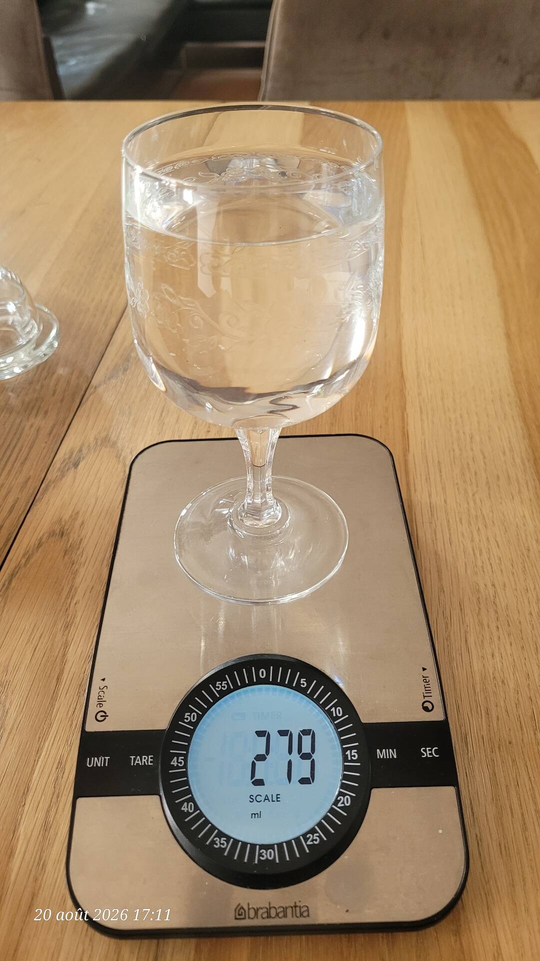 8 verres à pied en cristal d'Arques