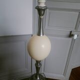 English lamp base, ostrich egg