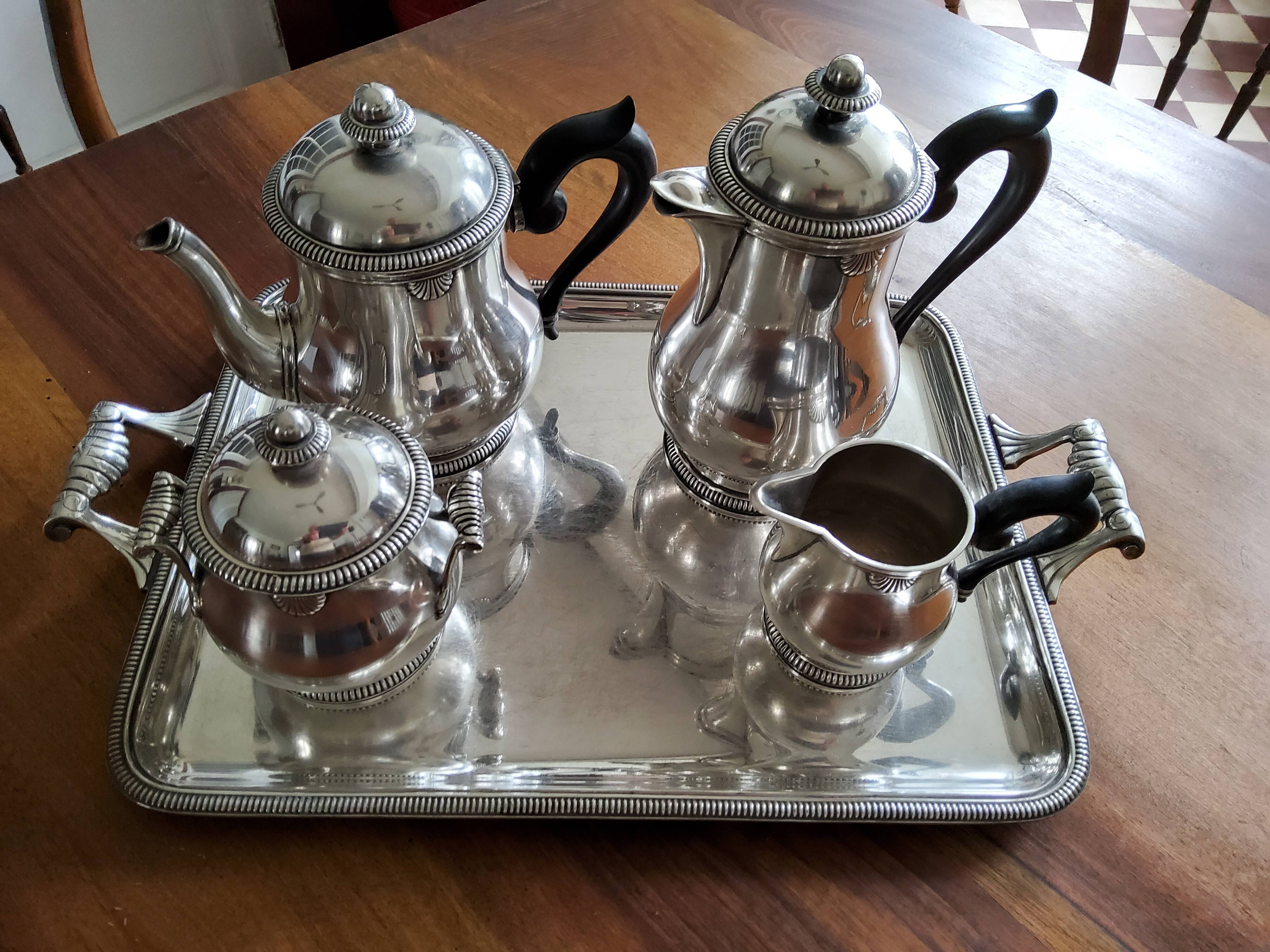 Cuiller à Café Ercuis "Lauriers Vieilli" - Neuve, Couvert Argent