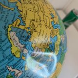 Globe vintage 1960 terrestre doré Taride tripode - 28 cm
