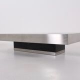 Brushed aluminium coffee table