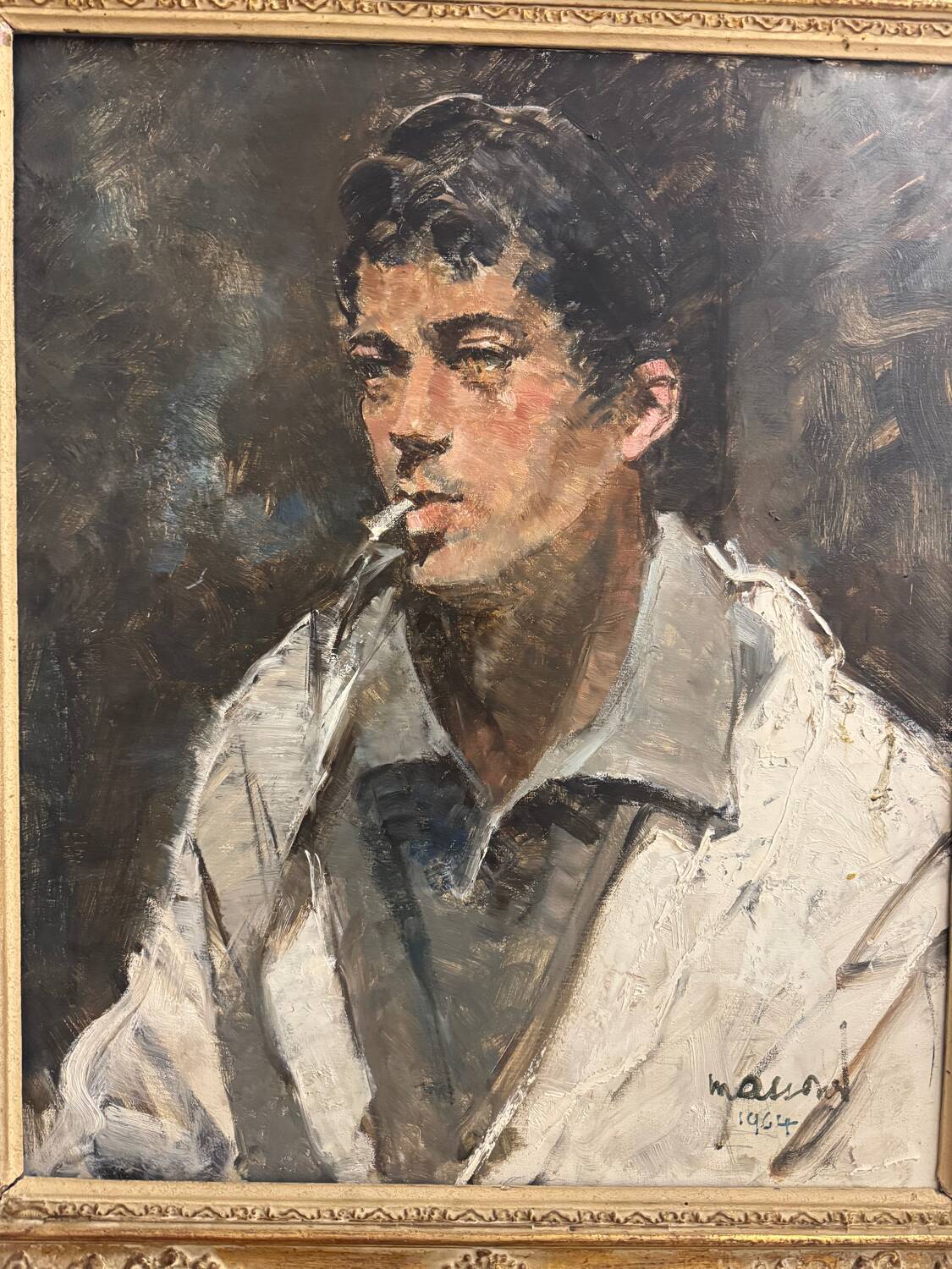 Portrait painting of Armand Massonet 1964